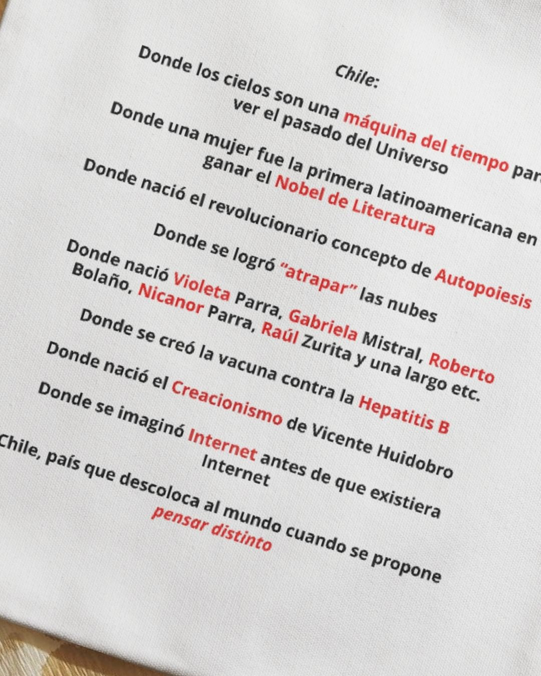 Totebag Chile es la raja