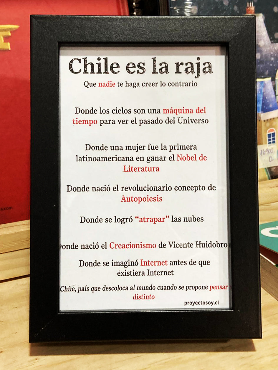 Cuadro Chile es la raja (10x15 cm)