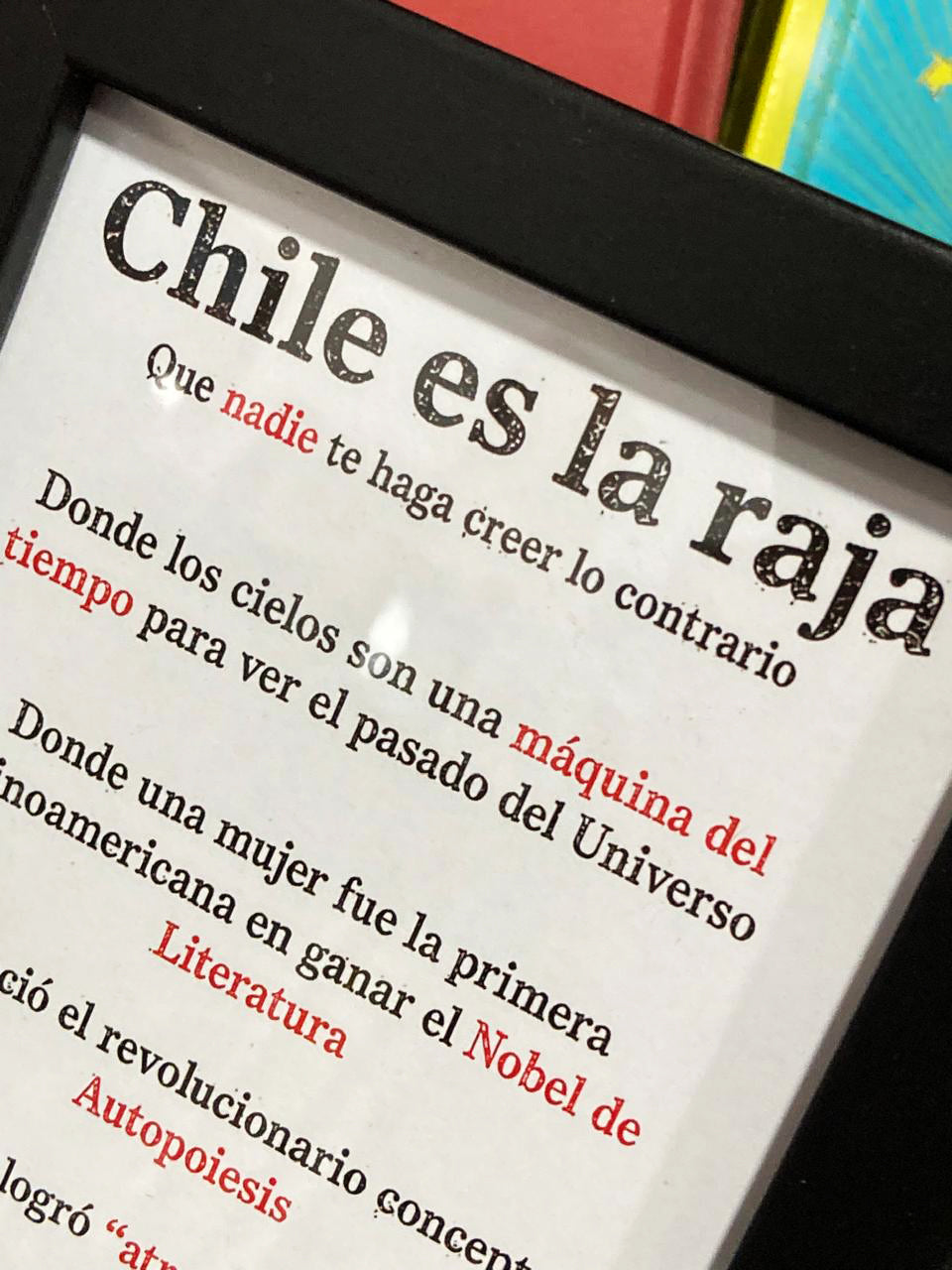 Cuadro Chile es la raja (10x15 cm)
